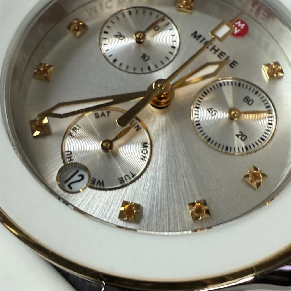 Michele Silver and Gold Watch